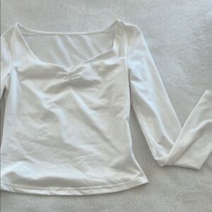 SHEIN Classic White Long Sleeve Top